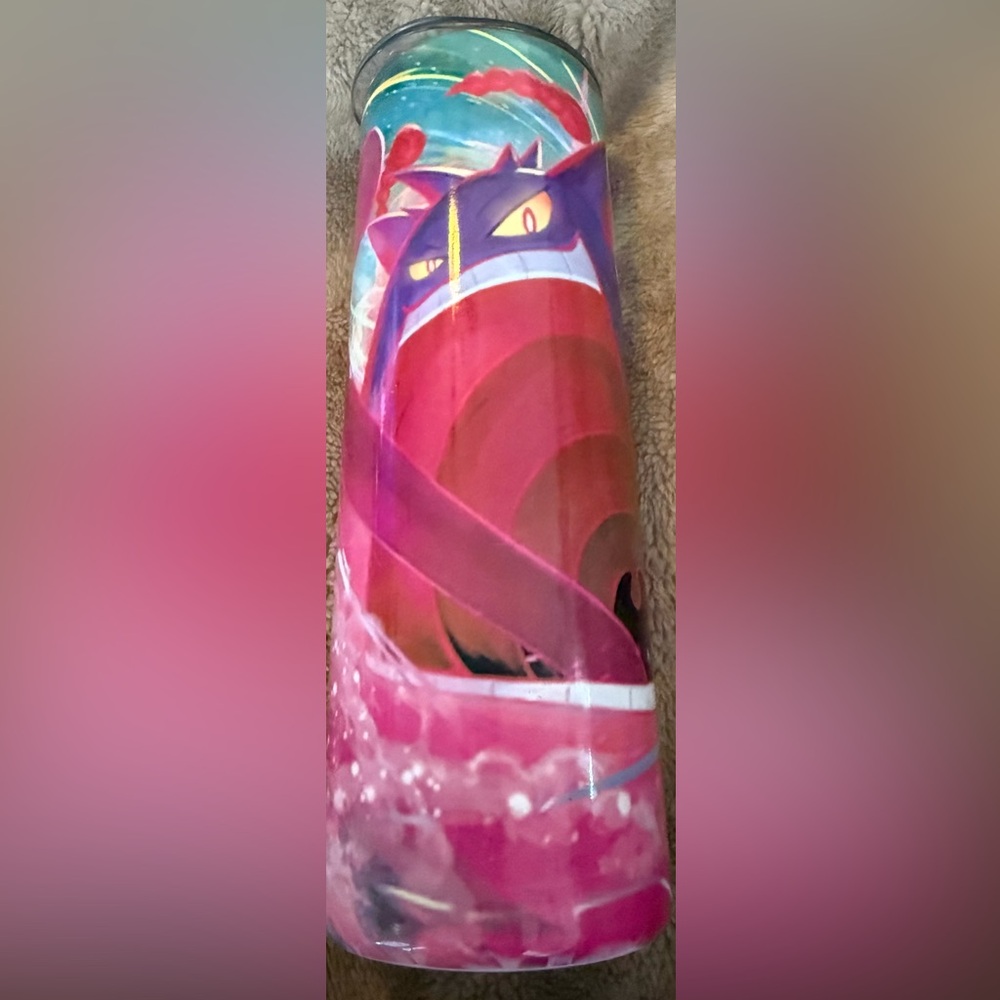 Colorful Anime stainless steel Skinny Tumbler - Bright and Vibrant